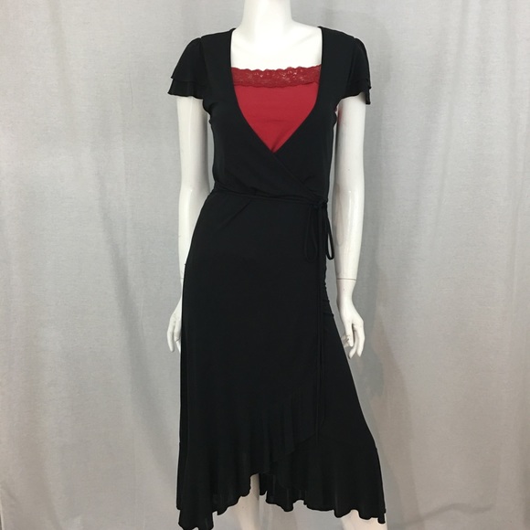 Size Medium Banana Republic Cap Sleeve Wrap Dress - Picture 8 of 8